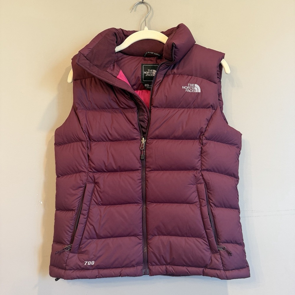 The North Face Women 700 Down Puffer Best Gilet Pink Size M Outdoors Hiking